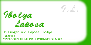 ibolya laposa business card